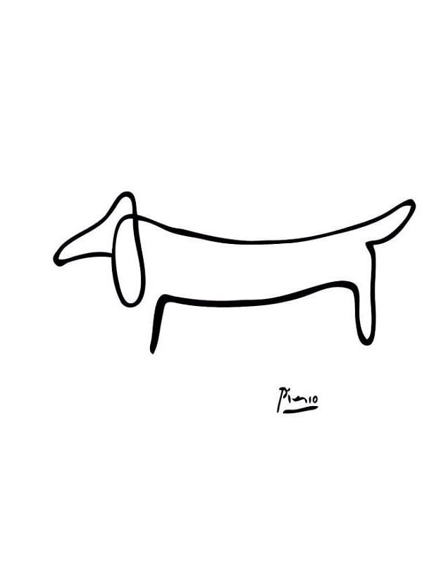 dog - Pablo Picasso - ภาพสเก็ตซ์ของปิกัสโซ่